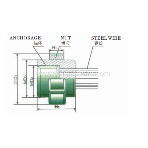DM TYPE UPSETED HEAD ANCHORAGE